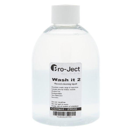 Pro-ject WASH IT 2 - 250ml Fluido concentrato per il lavaggio dei dischi in vinile - TechSoundSystem.com