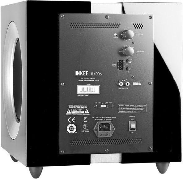 KEF R400B Subwoofer amplificato BIANCO 2x Woofer da 23cm 2x250W - TechSoundSystem.com