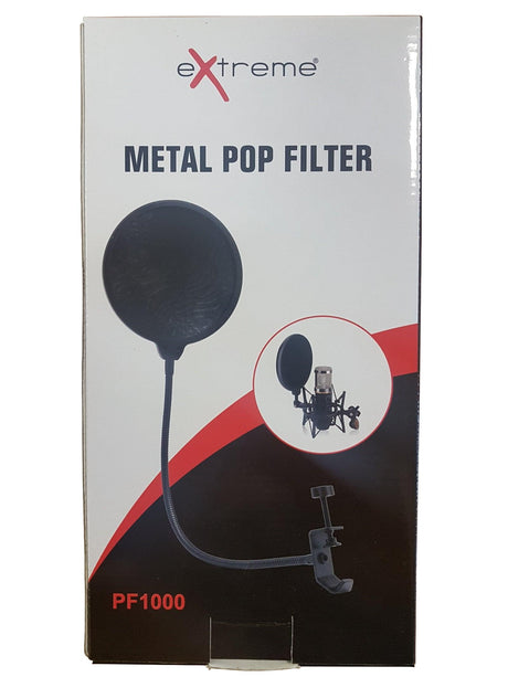 EXTREME PF1000 POP FILTER FILTRO ANTIPOP KILLER PER MICROFONI DA STUDIO DOPPIA TELA COLORPACK ATTACCO ASTA MICROFONICA - TechSoundSystem.com