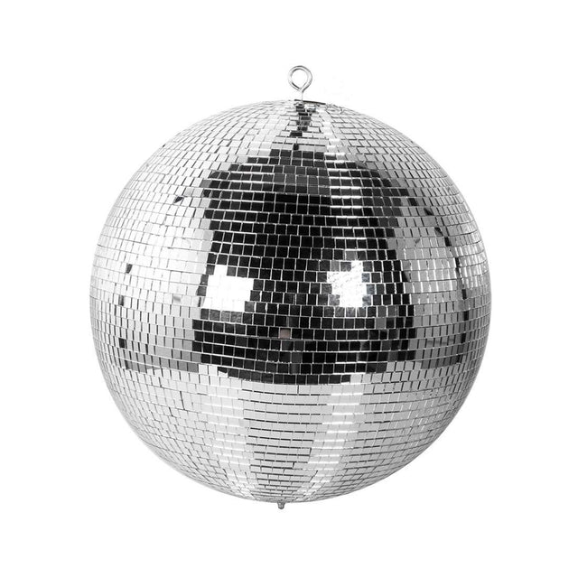 PRO LIGHT MIRROR BALL 40 SFERA DA DISCOTECA CON SPECCHI BIANCHI DIAMETRO 40 CM + MOTORE - TechSoundSystem.com