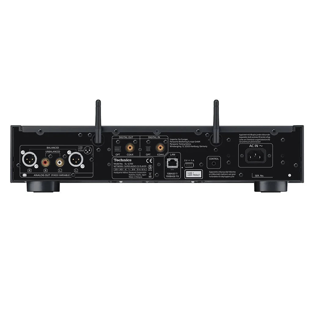TECHNICS SL-G700M2 BLACK lettore multimediale con meccanica SACD/MQA-CD/CD, convertitore DAC, streamer di rete