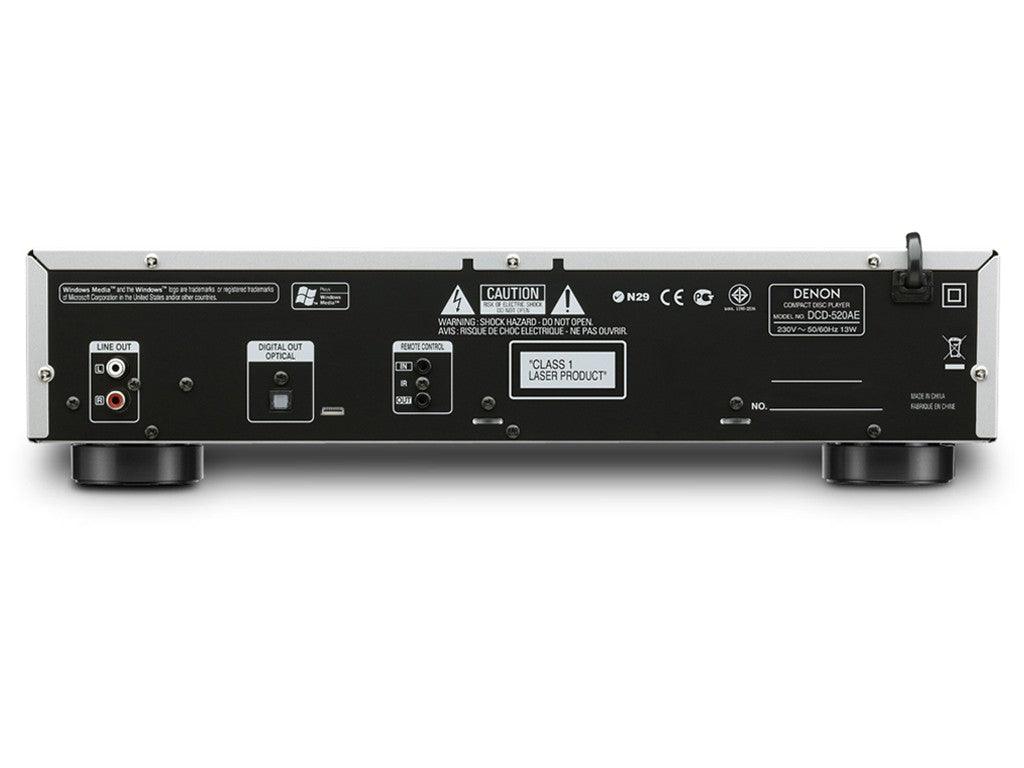 Denon DCD-520AE Lettore CD con DAC 32bit/192KHz HIGH END, SILVER - TechSoundSystem.com