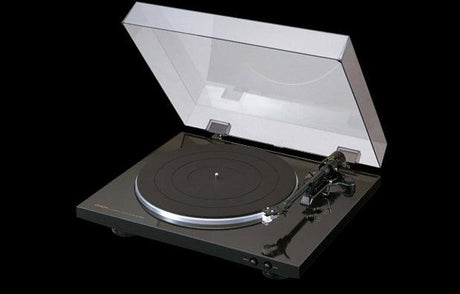 DENON DP-300F giradischi trazione a cinghia compreso di braccio e testina, NERO - TechSoundSystem.com