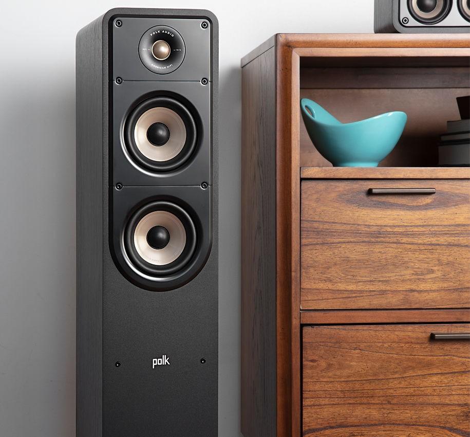 POLK AUDIO S50 Diffusore da pavimento a 2,5 vie bass reflex Power Port, NERO - TechSoundSystem.com