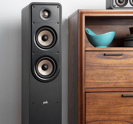 POLK AUDIO S50 Diffusore da pavimento a 2,5 vie bass reflex Power Port, NERO - TechSoundSystem.com