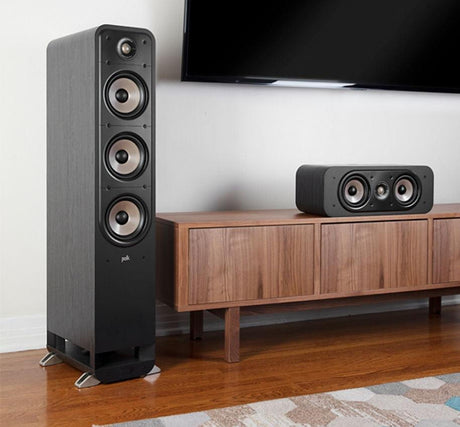 POLK AUDIO S30e Diffusore centrale a 2 vie bass reflex posteriore Power Port, NERO - TechSoundSystem.com