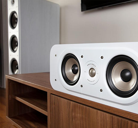 POLK AUDIO S30e Diffusore centrale a 2 vie bass reflex posteriore Power Port, BIANCO - TechSoundSystem.com