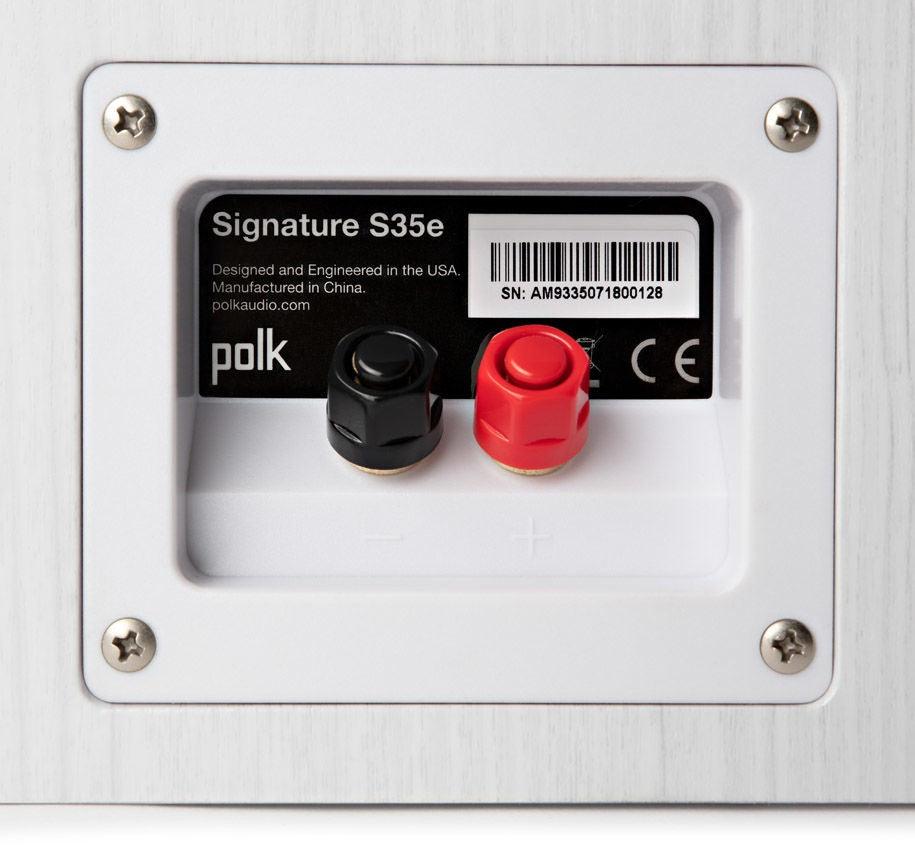 POLK AUDIO S35e Diffusore centrale slim a 2 vie doppio bass reflex posteriore Power Port, BIANCO - TechSoundSystem.com