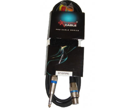 EXTREME JSXF3PRO CAVO JACK STEREO 1/4" 6.3mm -XLR FEMMINA CAVO AUDIO DI SEGNALE SCHERMATO 3 MT. - TechSoundSystem.com