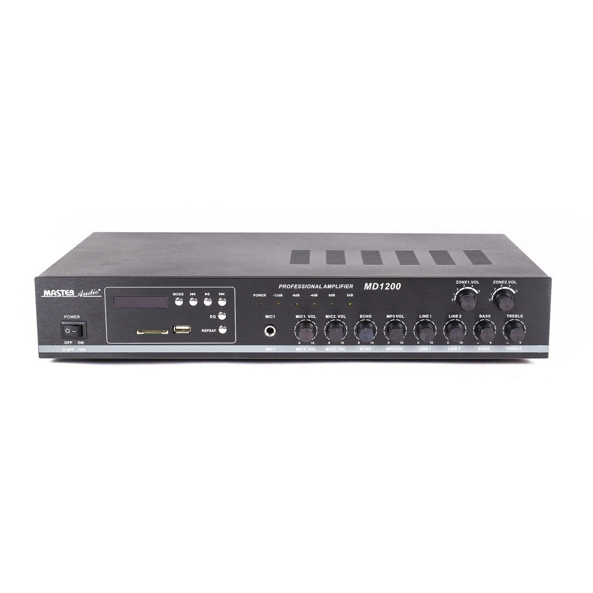 Master Audio MD1200 Amplificatore PA a 100V amplimixer 2 zone con lettore MP3 - TechSoundSystem.com