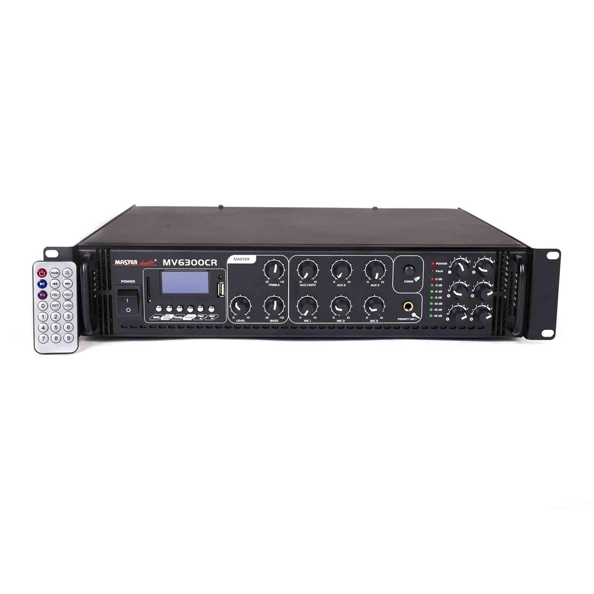 Master Audio MV6300CR Amplificatore Bluetooth filodiffusione 6 ZONE 100V / 8 ohm con MP3 e radio FM - TechSoundSystem.com