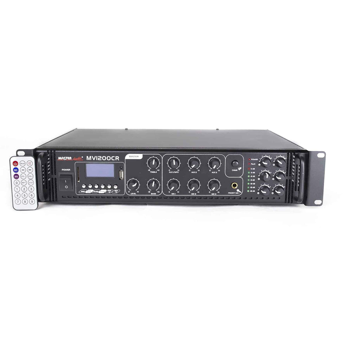 Master Audio MV1200CA-BT Amplificatore mixer filodiffusione BLUETOOTH a 6 zone a 100V 4/16 ohm con USB, MP3 - TechSoundSystem.com
