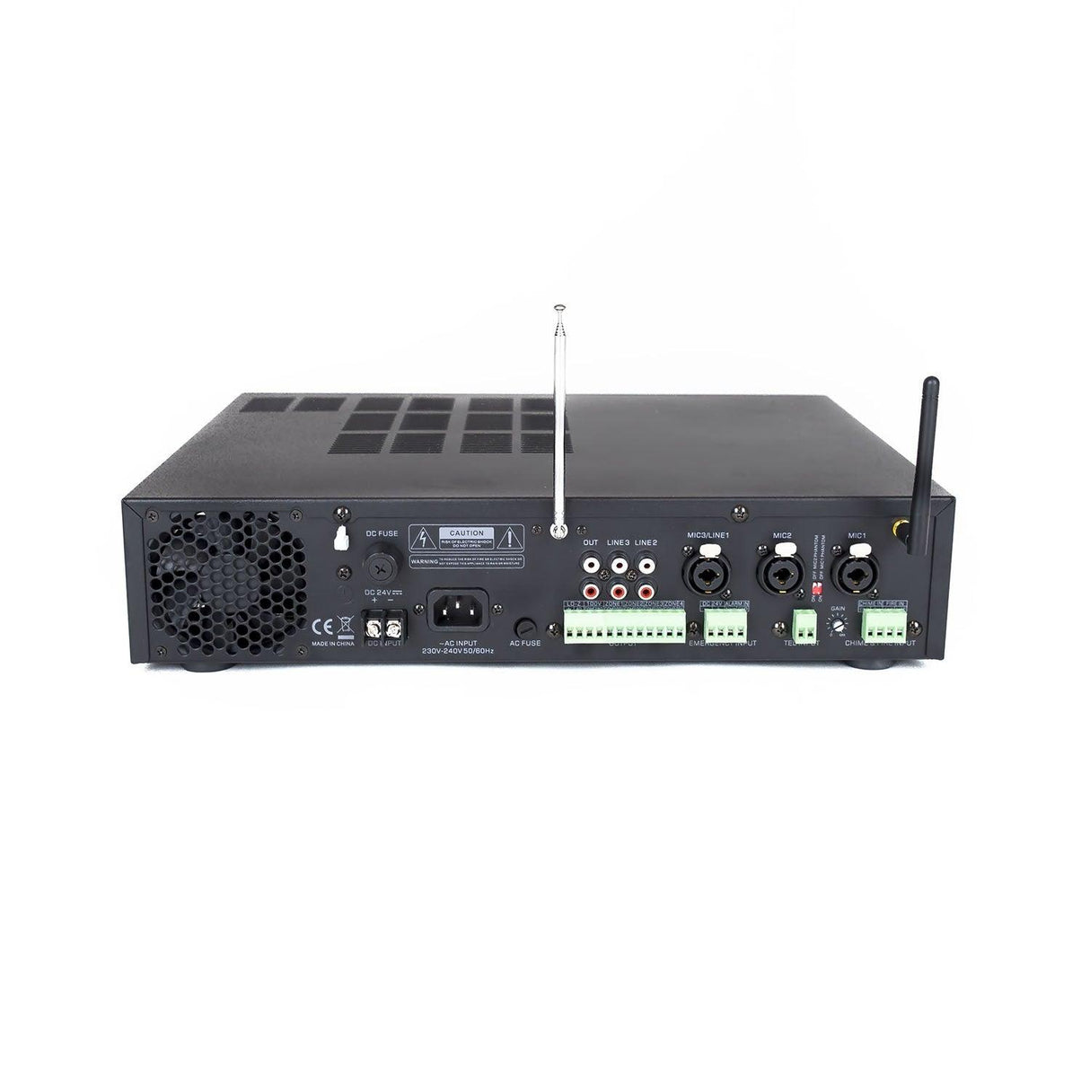 Amplificatore 100V filodiffusione amplimixer 4 zone Master Audio MF8400 da 360W RMS, Bluetooth lettore MP3 - TechSoundSystem.com