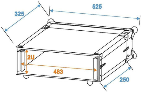 COBRA FC179 FLIGHT CASE PORTA RACK 19″ 2U PROFONDO 25CM - TechSoundSystem.com