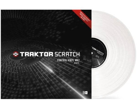 NATIVE INSTRUMENTS TRAKTOR SCRATCH CONTROL VINYL WHITE MKII VINILE DI CONTROLLO MK2 - TechSoundSystem.com