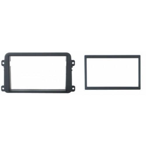 Phonocar 03461 Mascherina 2 DIN per Seat Skoda e VW colore nero - TechSoundSystem.com