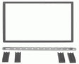 Cornice di rifinitura con foro 2Din colore nero Ssangyong Kyron-Actyon - TechSoundSystem.com