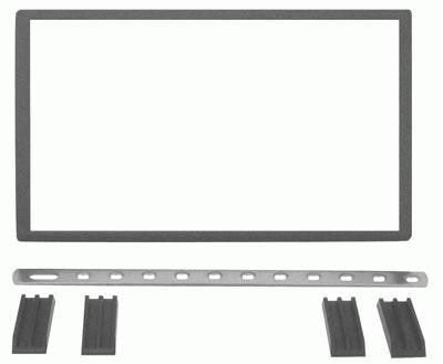 Cornice di rifinitura con foro 2Din colore nero Ssangyong Kyron-Actyon - TechSoundSystem.com