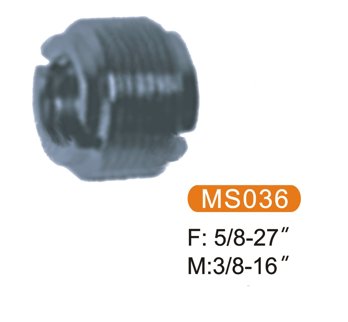 EXTREME MS036 ADATTATORE FILETTATURA CLAMP DA 5/8-27" A 3/8-16" PER ASTA MICROFONICA - TechSoundSystem.com
