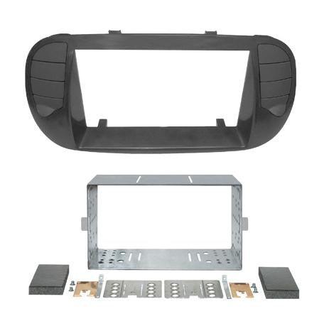 Kit fissaggio per autoradio 2 Din Fiat 500 -16 colore nero - TechSoundSystem.com