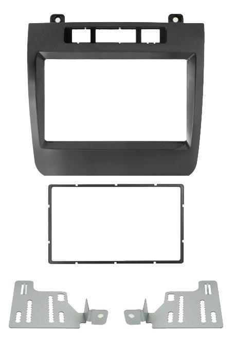 Phonocar 03654 Mascherina 2 Din per VW Touareg 11- colore nero lucido - TechSoundSystem.com