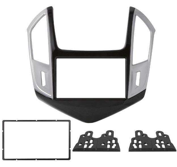 Phonocar 03681 Mascherina 2 Din per Chevrolet Cruze 13- colore nero lucido/grigio metallizzato - TechSoundSystem.com