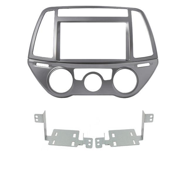 Phonocar 03683 Mascherina 2 Din per Hyundai i20 12-14 colore grigio metallizzato - TechSoundSystem.com