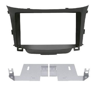 Phonocar 03615 Mascherina 2 Din per Hyundai i30 12- colore nero lucido - TechSoundSystem.com