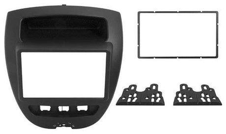 Phonocar 03596 Mascherina 2 Din per Toyota Aygo -14 Citroen C1 -14 Peugeot 107 -14 colore nero - TechSoundSystem.com