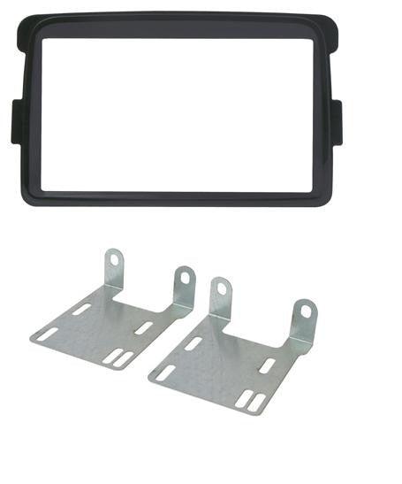 Phonocar 03642 Mascherina 2 Din per Dacia Lodgy-Dokker-Duster-Sandero 12- Renault Captur colore nero lucido - TechSoundSystem.com