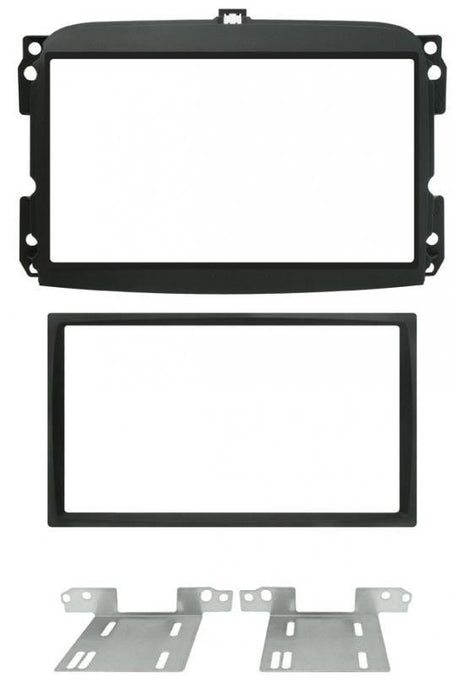 Phonocar 03647 Mascherina 2 Din per Fiat 500L colore nero kit fissaggio radio universale - TechSoundSystem.com