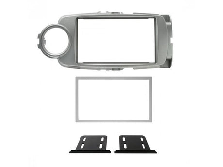 Phonocar 03632 Mascherina 2 Din per Toyota Yaris 12-15 colore grigio metallizzato - TechSoundSystem.com