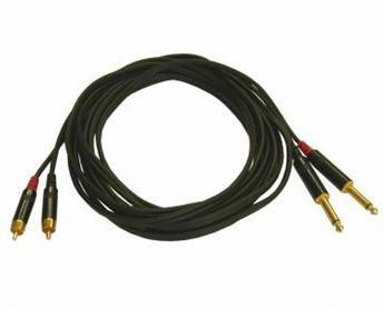 Cavo audio RCA630/5 Master Audio 2 RCA maschi + 2 Jack 6.3mm mono. Lunghezza 5 metri. - TechSoundSystem.com