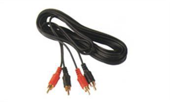 Cavo RCA Master Audio RCA024/05 , terminato con 2 + 2 RCA maschi, lunghezza 50 cm. - TechSoundSystem.com