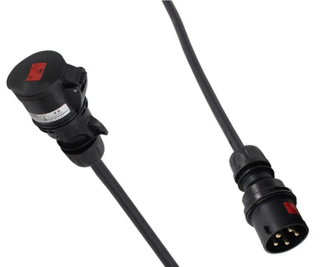 PROLUNGA ALIMENTAZIONE CEE 32A 3PH+N+E IP44 5POLI 415V 50 METRI SPINA PCE 025-6XS CAVO NEOPRENE/H07RN-F 5X6MM2 PRESA FEMMINA PCE 225-6XS - TechSoundSystem.com