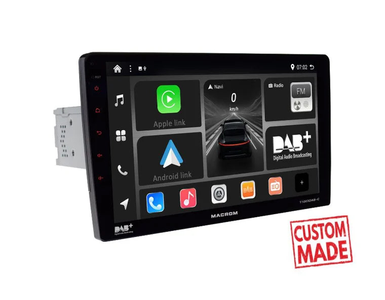 Macrom T1003DAB-C Autoradio Android 1 DIN schermo QLED 1280x720 da 10.1"
