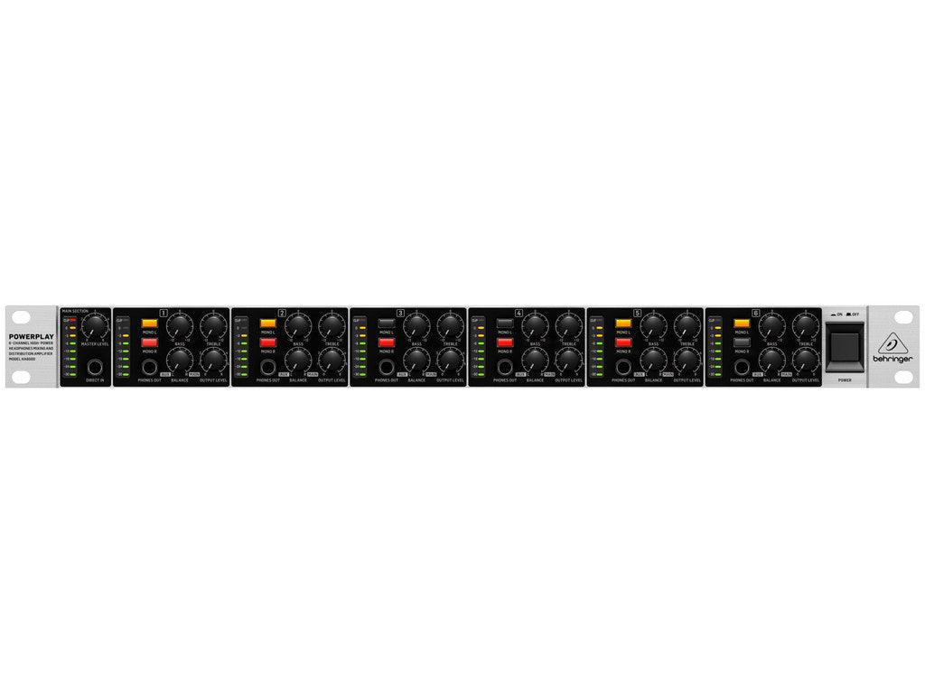 BEHRINGER HA6000 AMPLIFICATORE E MIXER PER CUFFIE A 6 CANALI - TechSoundSystem.com
