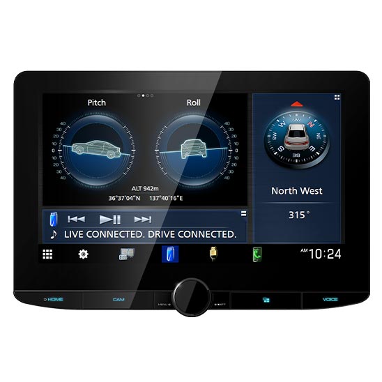 Kenwood DMX9724XDS Autoradio 1 DIN con display HD da 10,1 pollici, DAB+ / Wireless CarPlay e Android Auto / Wireless