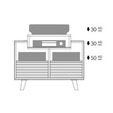 Norstone OSLO 800 BLACK/WALNUT Mobile per elettroniche portavinili