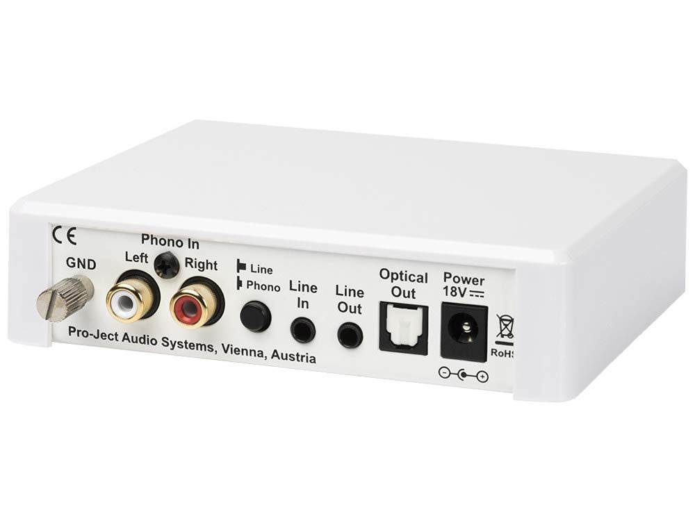 Pro-ject OPTICAL BOX E PHONO Stadio fono MM con convertitore A/D e ingresso e uscita linea
