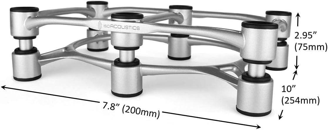 Isoacoustics Aperta 300 SILVER disaccoppiatore acustico per diffusori centrali o bookshelf con peso fino a 27 kg - TechSoundSystem.com