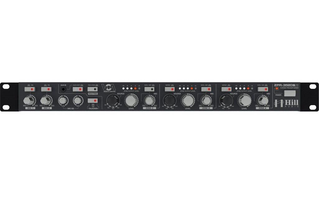 HILL AUDIO ZPR3520 PRO V2 MIXER PREAMPLIFICATORE A RACK MULTI ZONA - TechSoundSystem.com