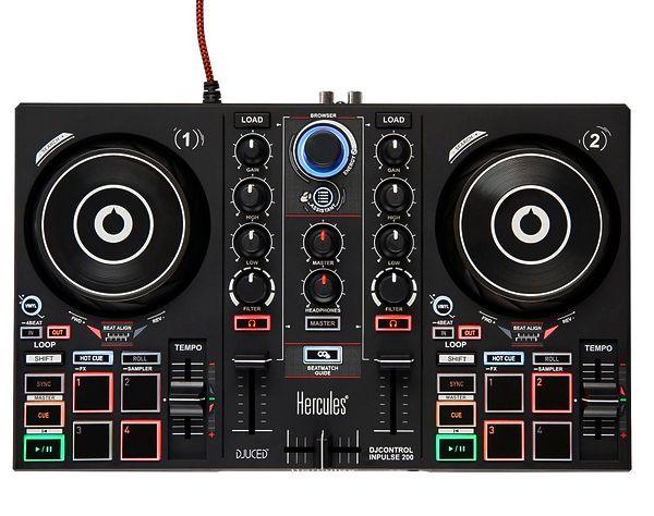 HERCULES DJ CONTROL INPULSE 200 CONTROLLER DIGITALE 2 DECK USB PER DJ - TechSoundSystem.com