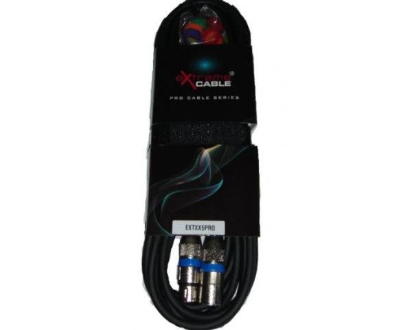EXTREME CAVO MICROFONO/CASSE 5 METRI 1 CONNETTORE XLR MASCHIO 1 FEMMINA + STRAP + 12 ANELLINI CAVO MICROFONICO 6.5MM CONNETTORI SMONTABILI METALLO ANTISCIVOLO - TechSoundSystem.com