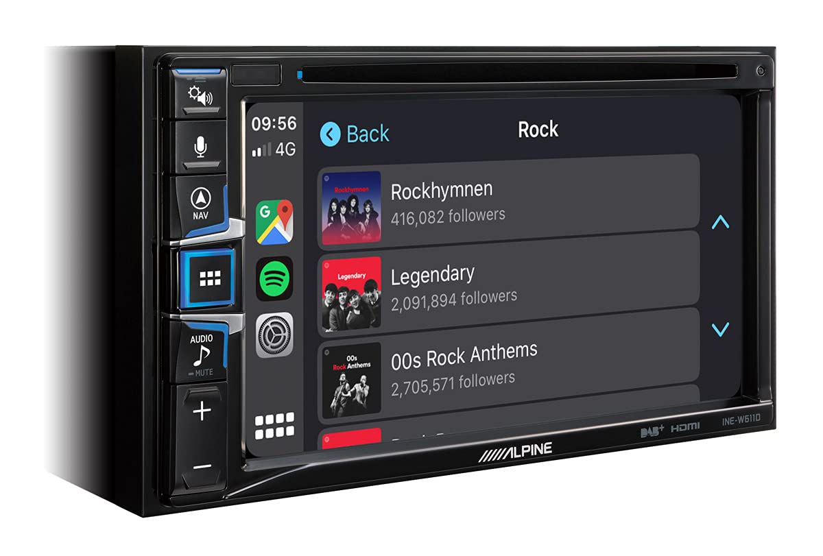 Alpine INE-W611 autoradio 2 din con lettore DVD, DAB+, Apple Car Play, Android Auto WIRELESS (senza mappa GPS)