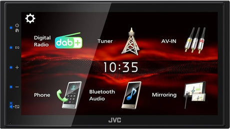 JVC KW-M180DBT Autoradio 2 DIN monitor 6.8", Bluetooth, DAB+, mirroring Android - TechSoundSystem.com