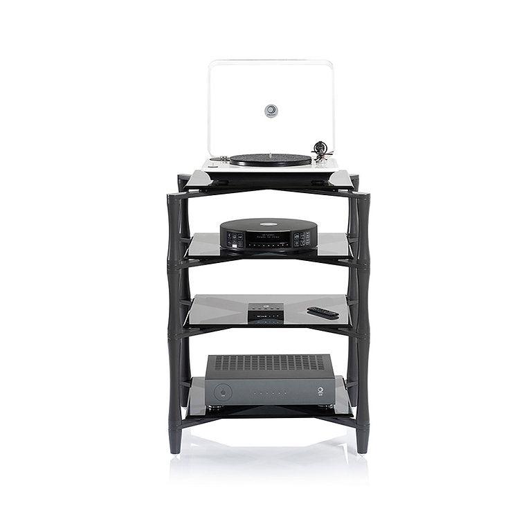 Norstone SLENDER mobile hifi Struttura il metallo smorzante e ripiani in vetro temperato - TechSoundSystem.com
