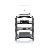 Norstone SLENDER mobile hifi Struttura il metallo smorzante e ripiani in vetro temperato - TechSoundSystem.com