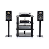 Norstone EPUR4 Mobile Hifi e AV 4 Struttura in acciaio spazzolato. Ripiani in vetro temperato - TechSoundSystem.com