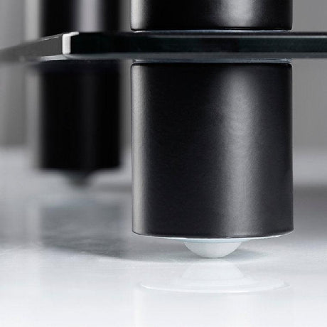 Norstone EPUR4 Mobile Hifi e AV 4 Struttura in acciaio spazzolato. Ripiani in vetro temperato - TechSoundSystem.com